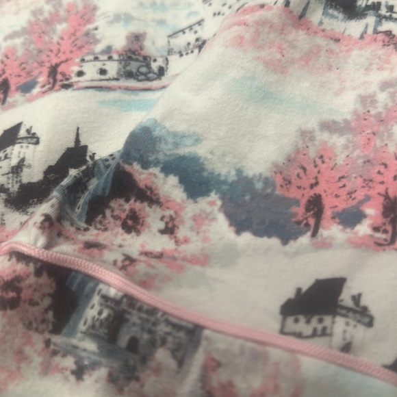 BedHead Bed Head Large Lg. Pajamas PJ’s Stretchy Castles Pink Blue EUC final - Picture 8 of 8